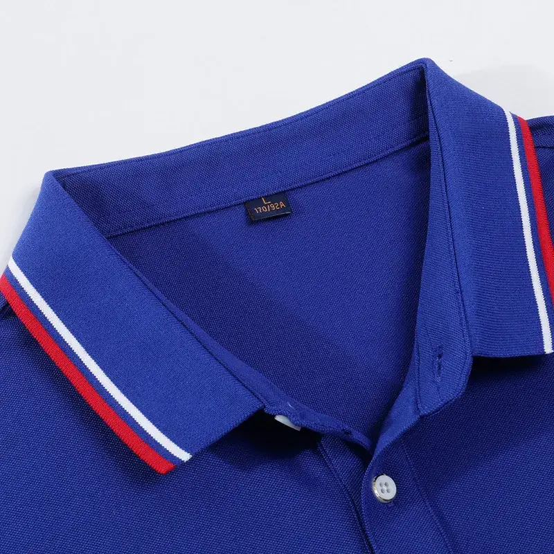 Men Yellow Polo T-Shirt Red White Trim