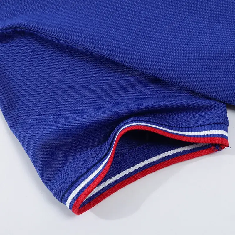 Men Yellow Polo T-Shirt Red White Trim