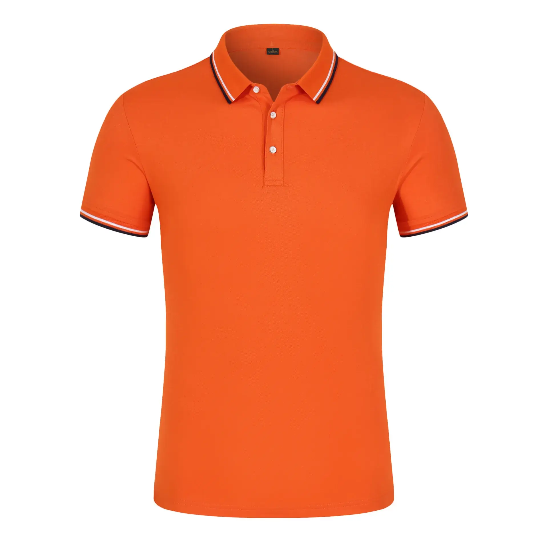 Men Yellow Polo T-Shirt Red White Trim