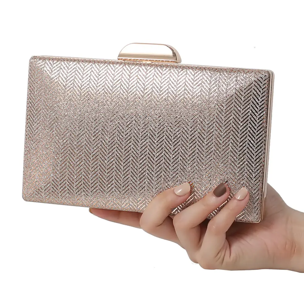 Black Gold PU Clutch Bag for Women - Image 11