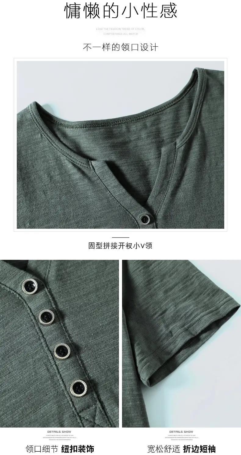 Bamboo Cotton V Neck T-Shirt Large Women 2025 — feature 10