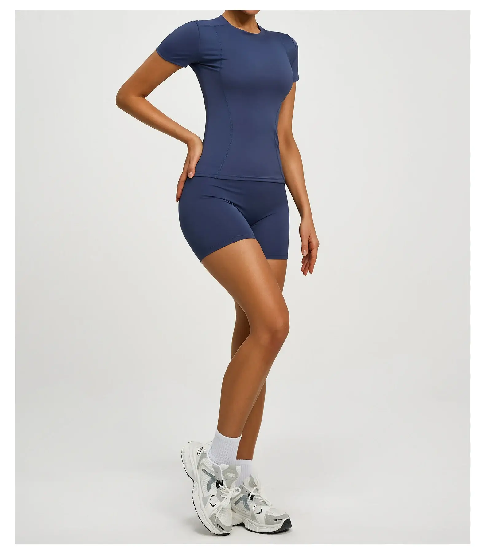 Pink Tight Fitting Women's T-Shirt for Running & Yoga — feature 12