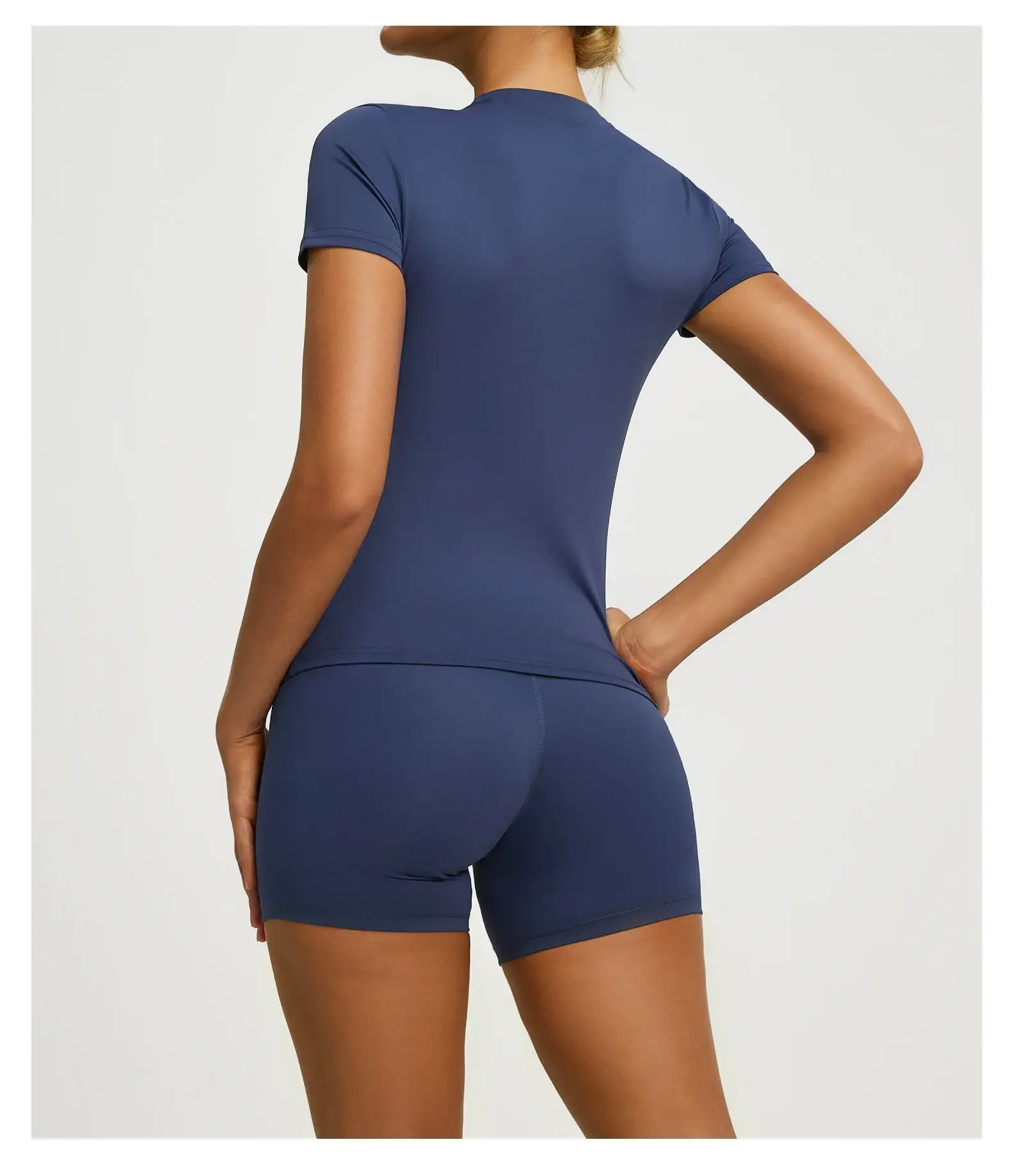 Pink Tight Fitting Women's T-Shirt for Running & Yoga — feature 13