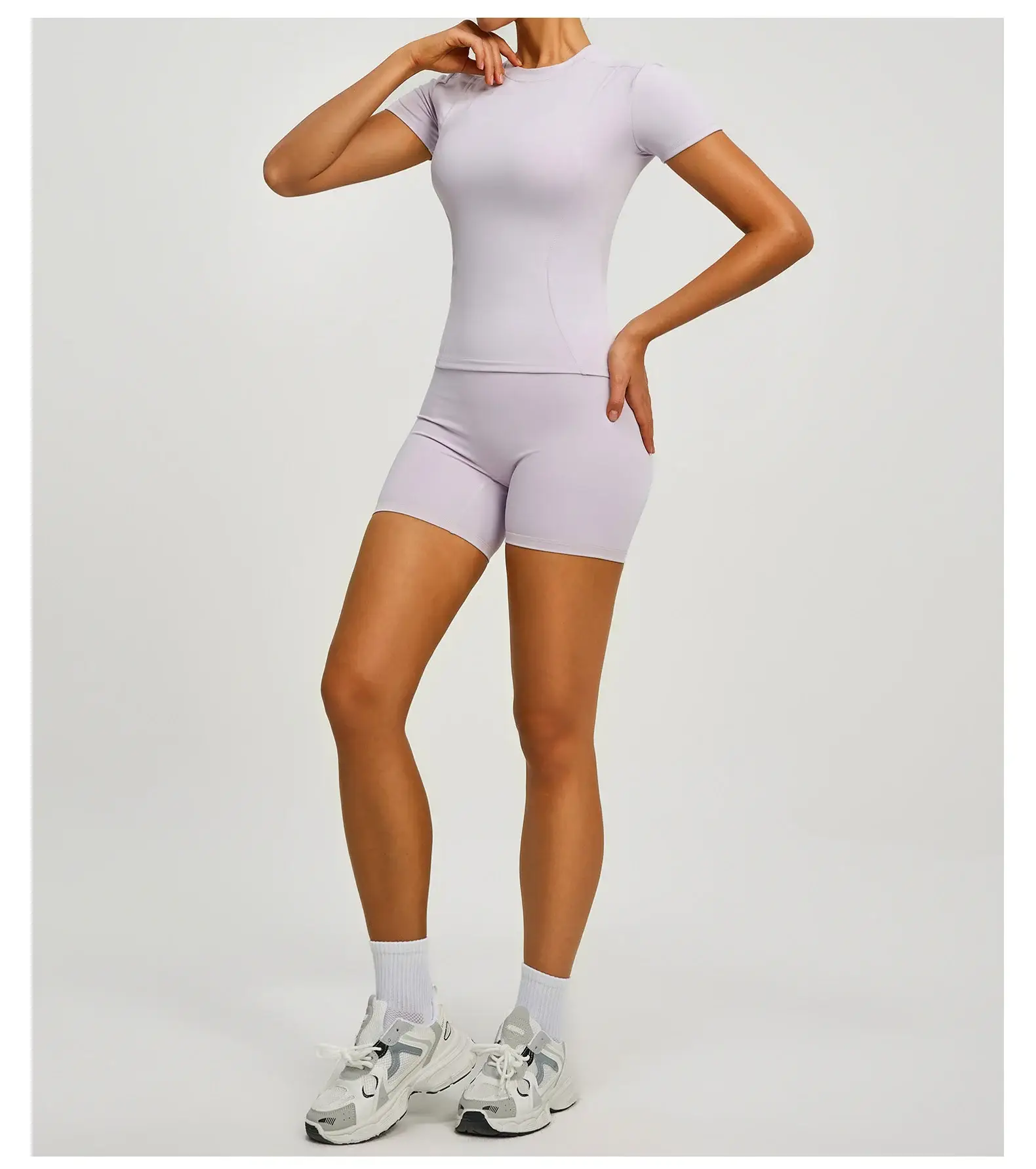 Pink Tight Fitting Women's T-Shirt for Running & Yoga — feature 15