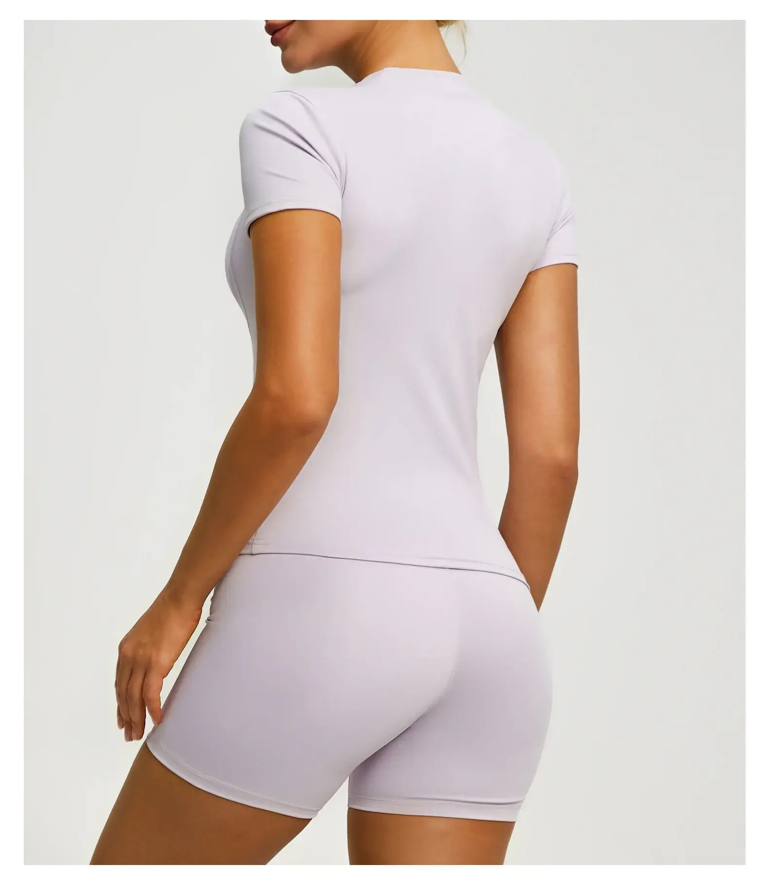 Pink Tight Fitting Women's T-Shirt for Running & Yoga — feature 16