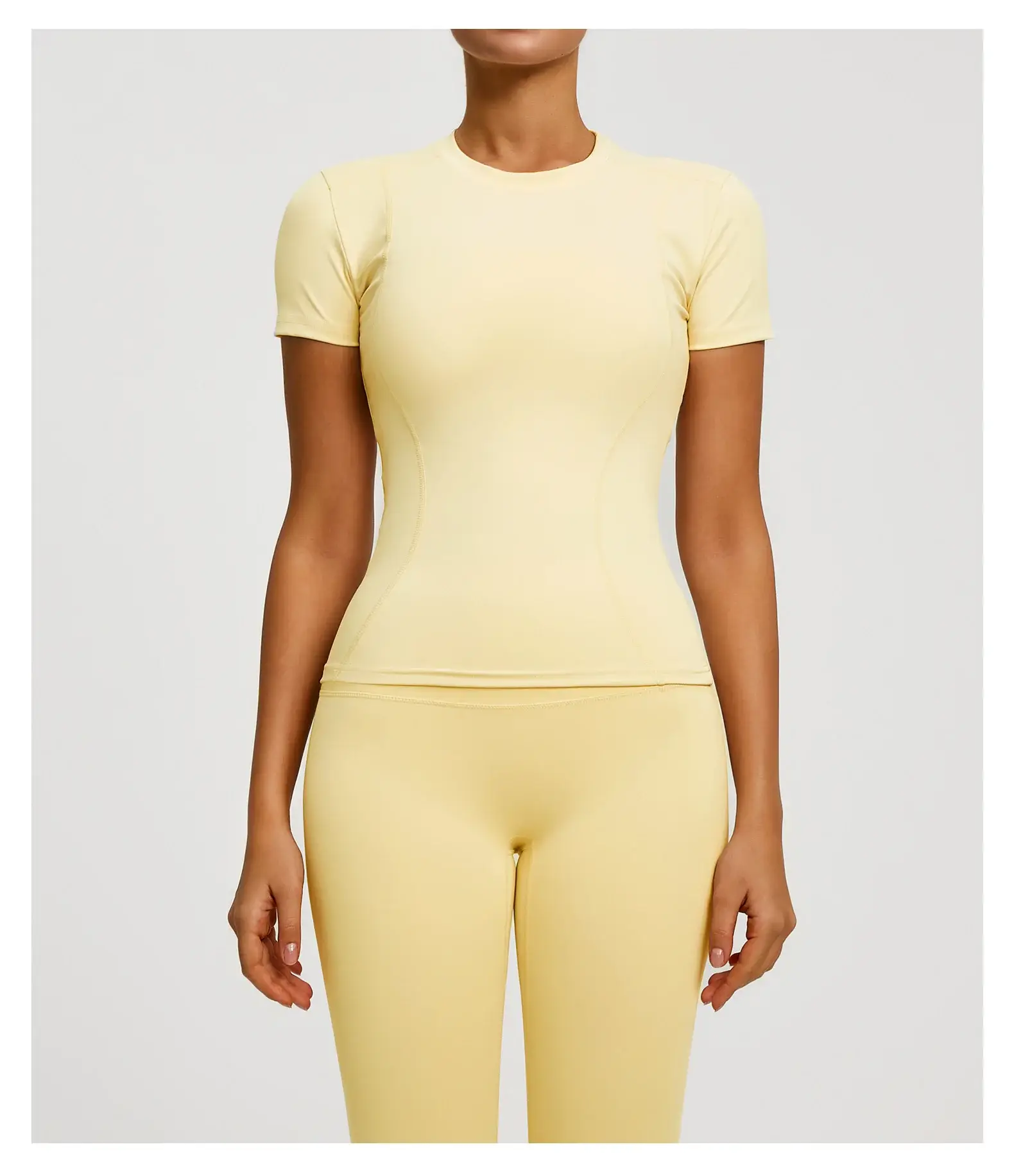 Pink Tight Fitting Women's T-Shirt for Running & Yoga — feature 28