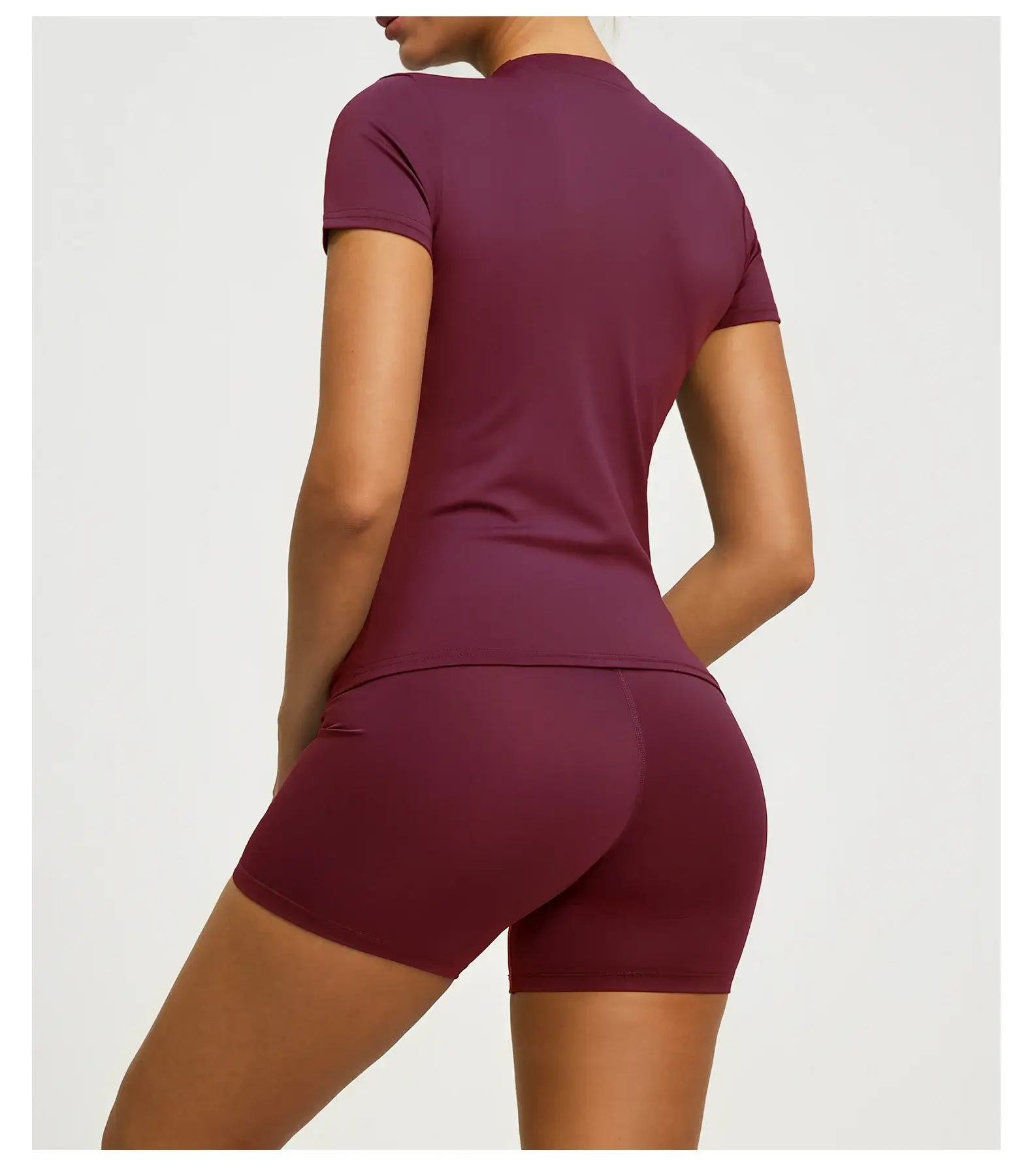 Pink Tight Fitting Women's T-Shirt for Running & Yoga — feature 31