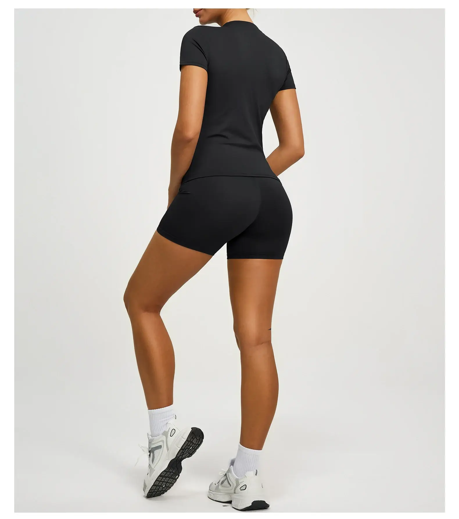 Pink Tight Fitting Women's T-Shirt for Running & Yoga — feature 42