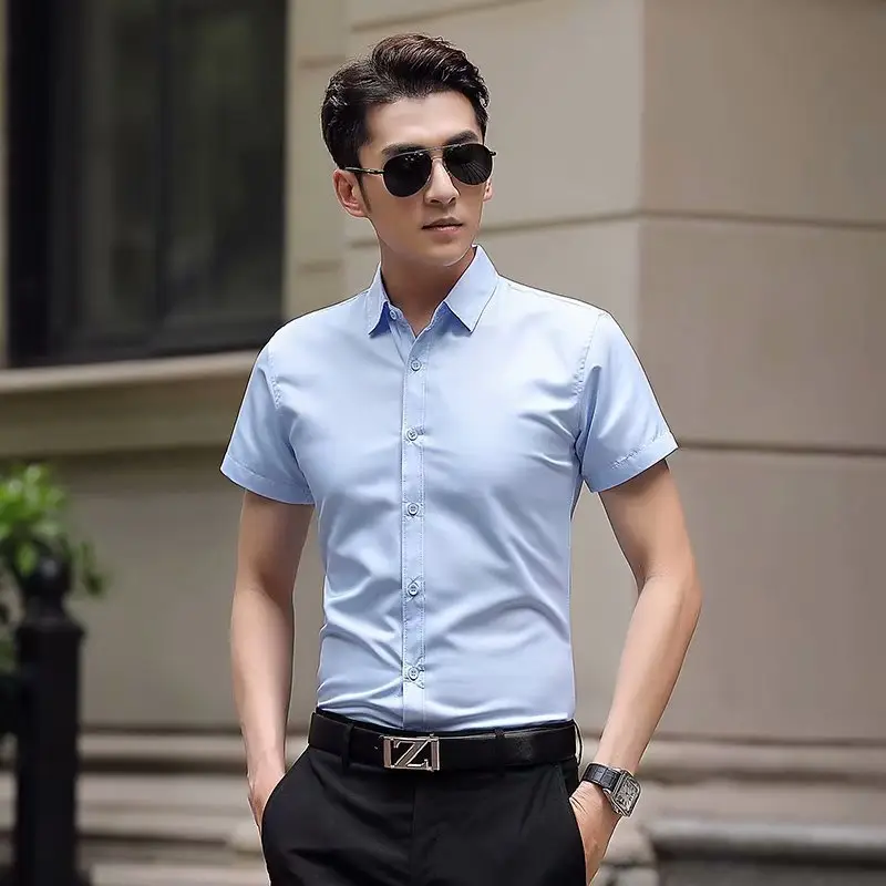 Men's Long Sleeve Korean Style Shirt Black