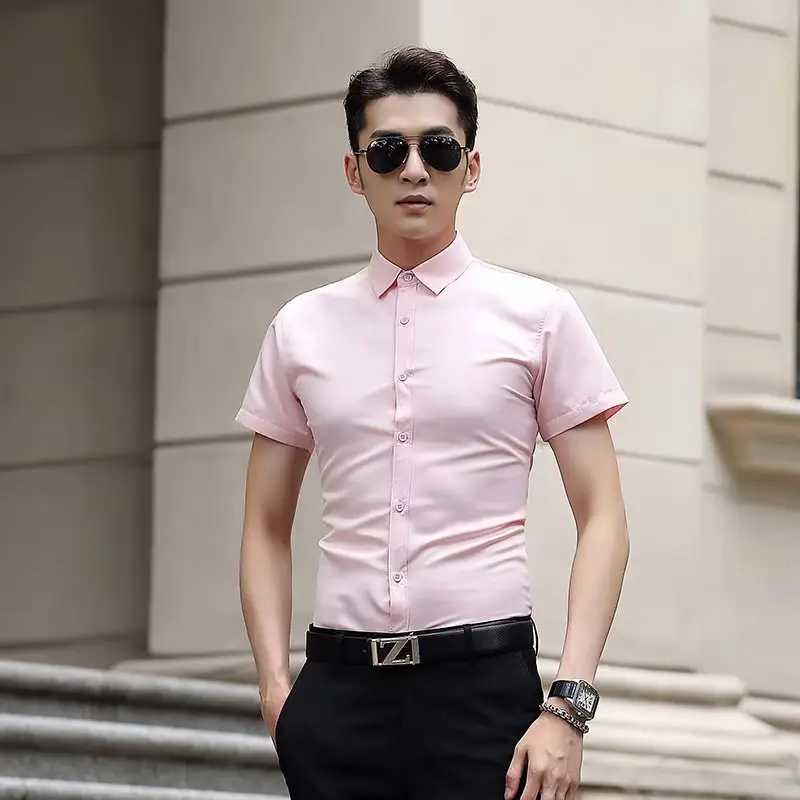 Men's Long Sleeve Korean Style Shirt Black