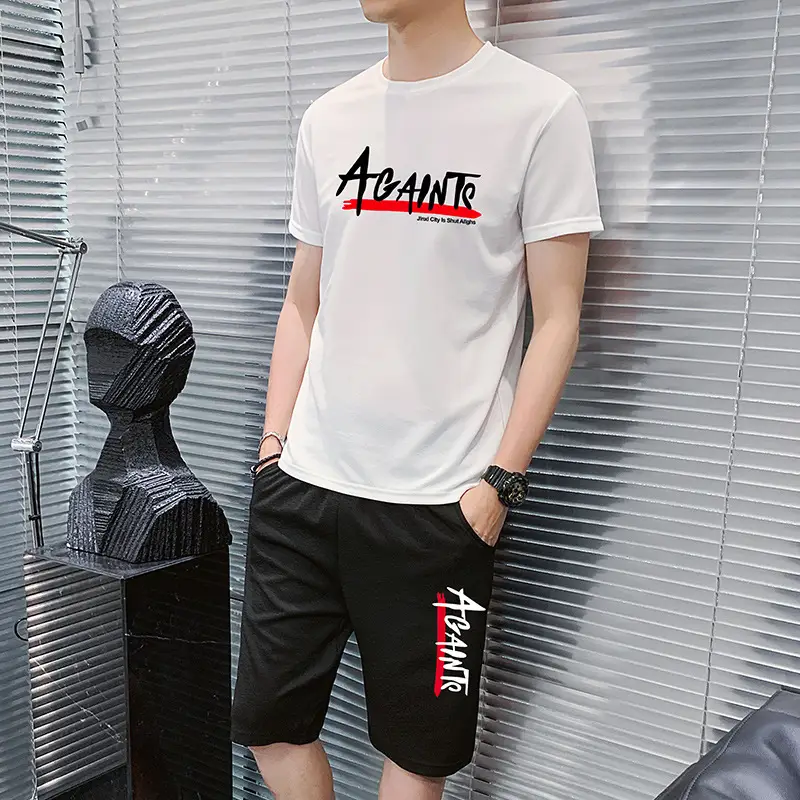Men Red Black Graphic Sports Suit 2025 - Image 9