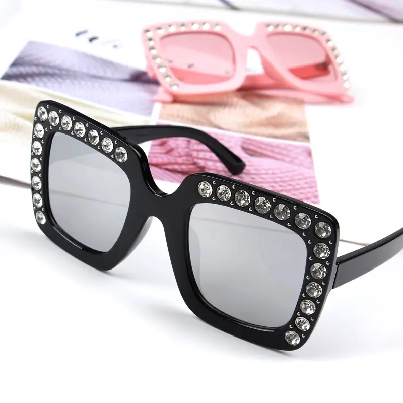 Diamond Encrusted Kids Sunglasses European American Style