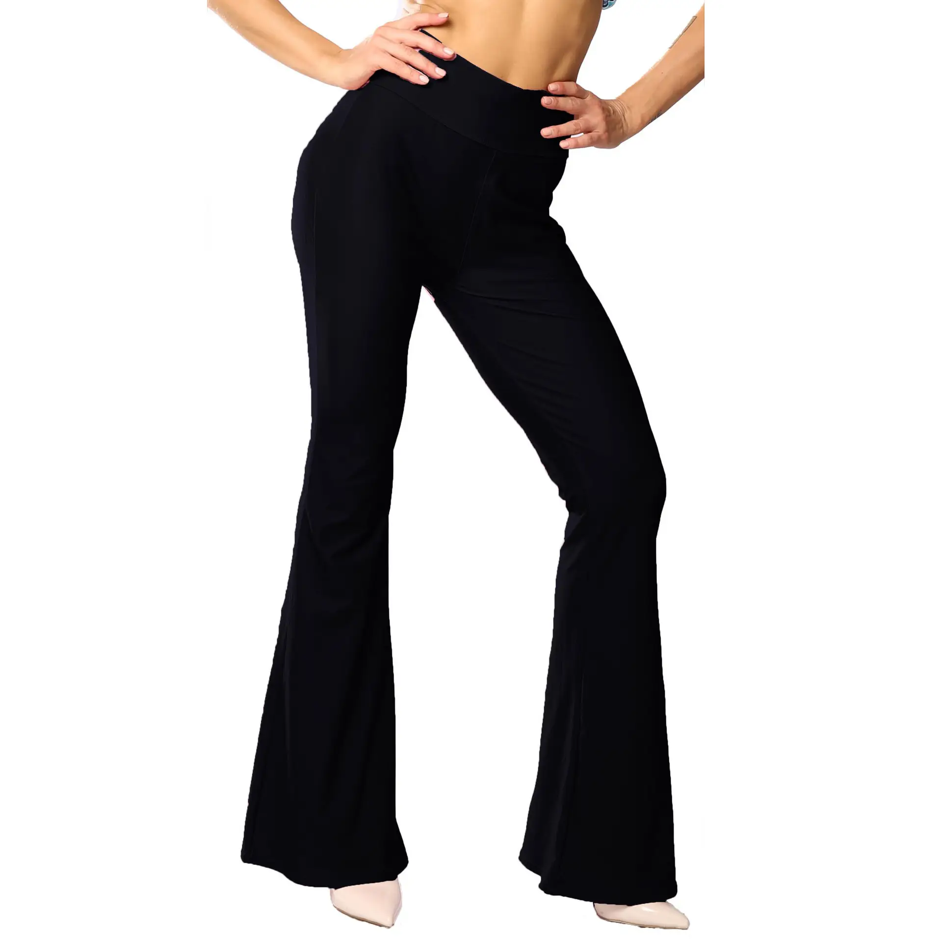 Green Printed Flared Pants for Women - Image 23