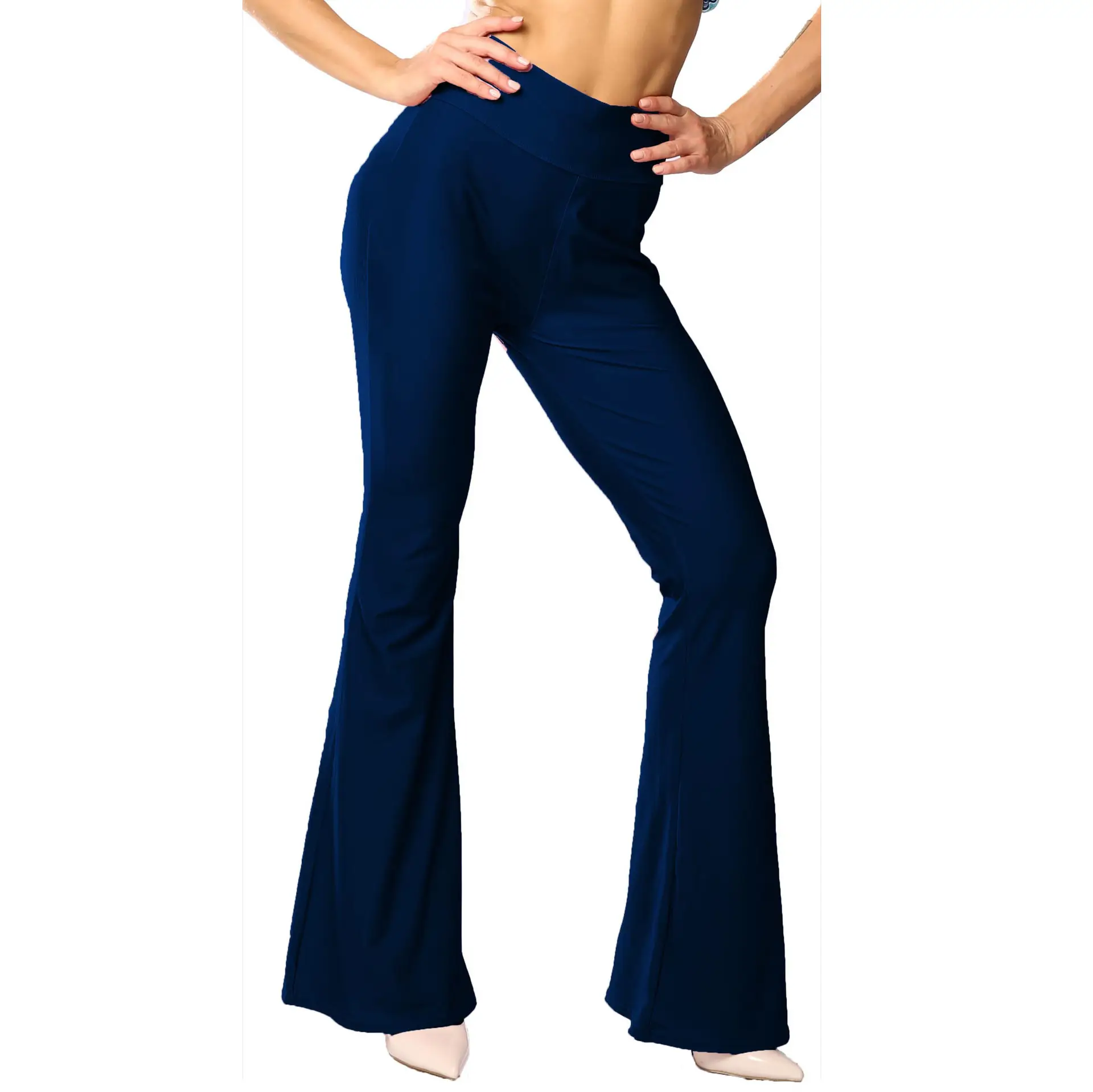 Green Printed Flared Pants for Women - Image 24