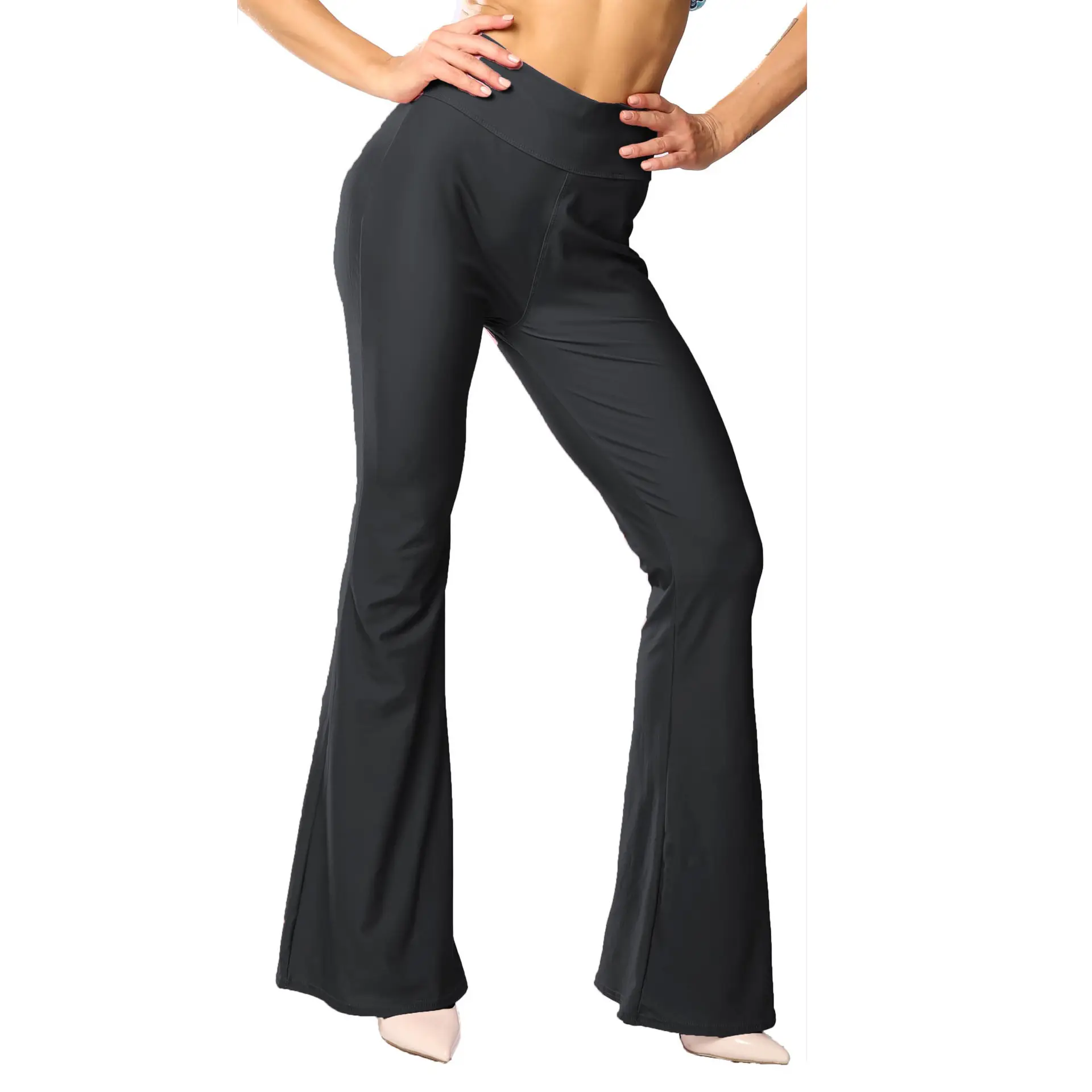 Green Printed Flared Pants for Women - Image 25