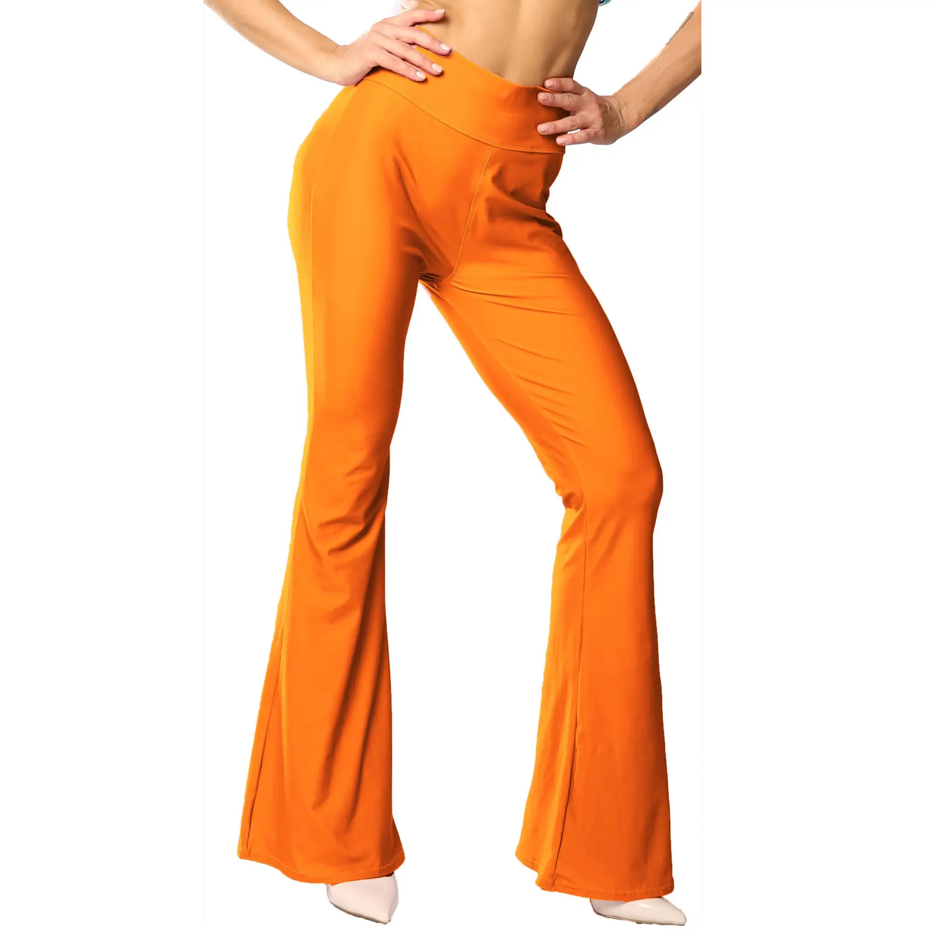 Green Printed Flared Pants for Women - Image 27