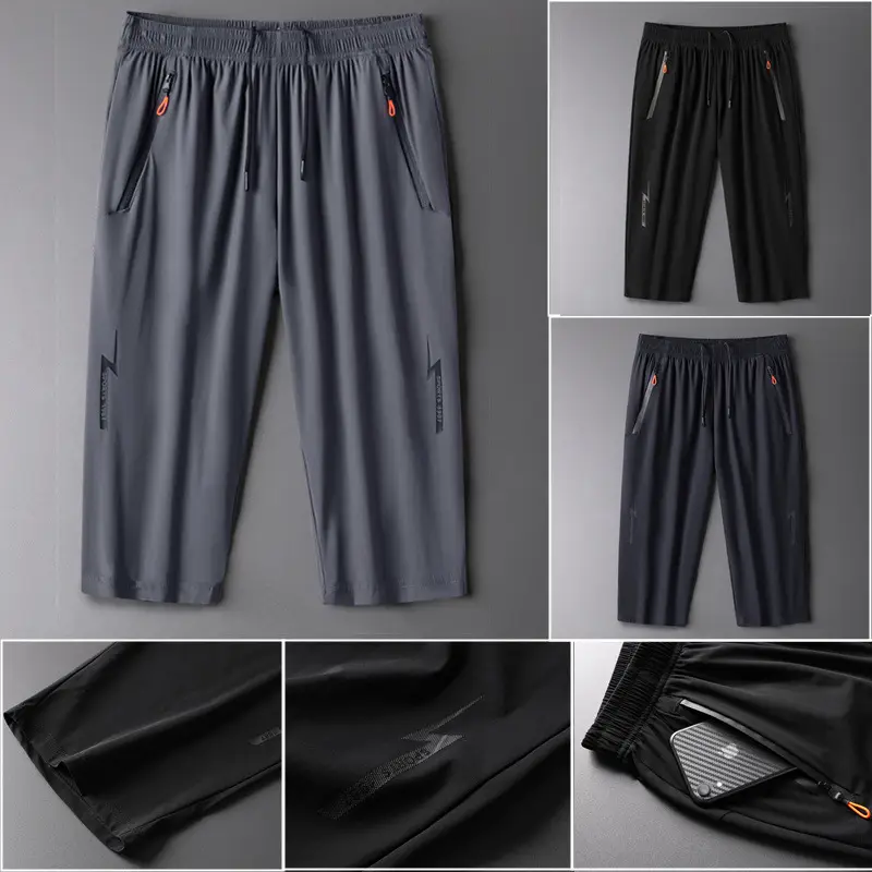 Men Ice Silk Cropped Shorts 5°C Cool - Image 5