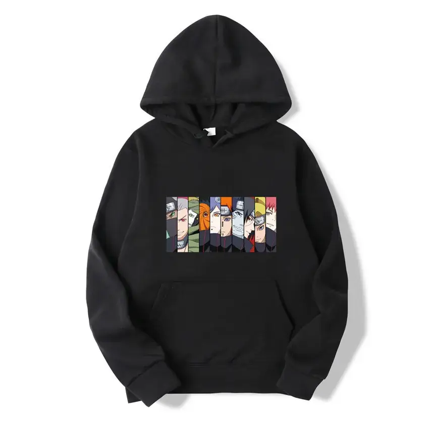 Pink Naruto Graphic Hoodie for Men Women Fleece Lined - Image 2