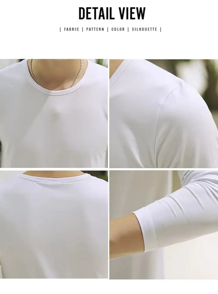Men V-Neck Long Sleeve Red T-Shirt — feature 32
