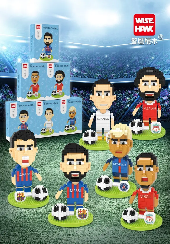 Zhiying Football Player Micro-Particle Building Blocks Set — feature 1