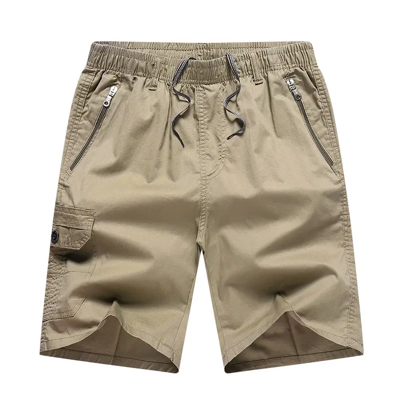 Men's Black Multi-Pocket Casual Shorts Large