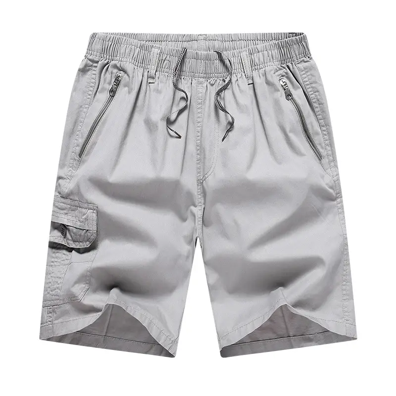 Men's Black Multi-Pocket Casual Shorts Large