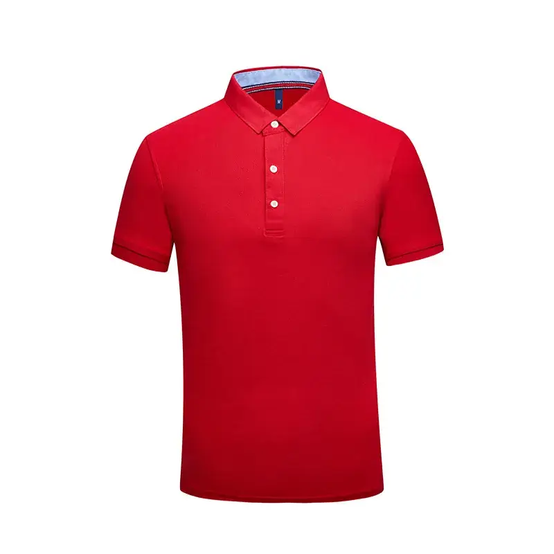 Men's Red Polo Shirt with Logo Embroidery - Image 6