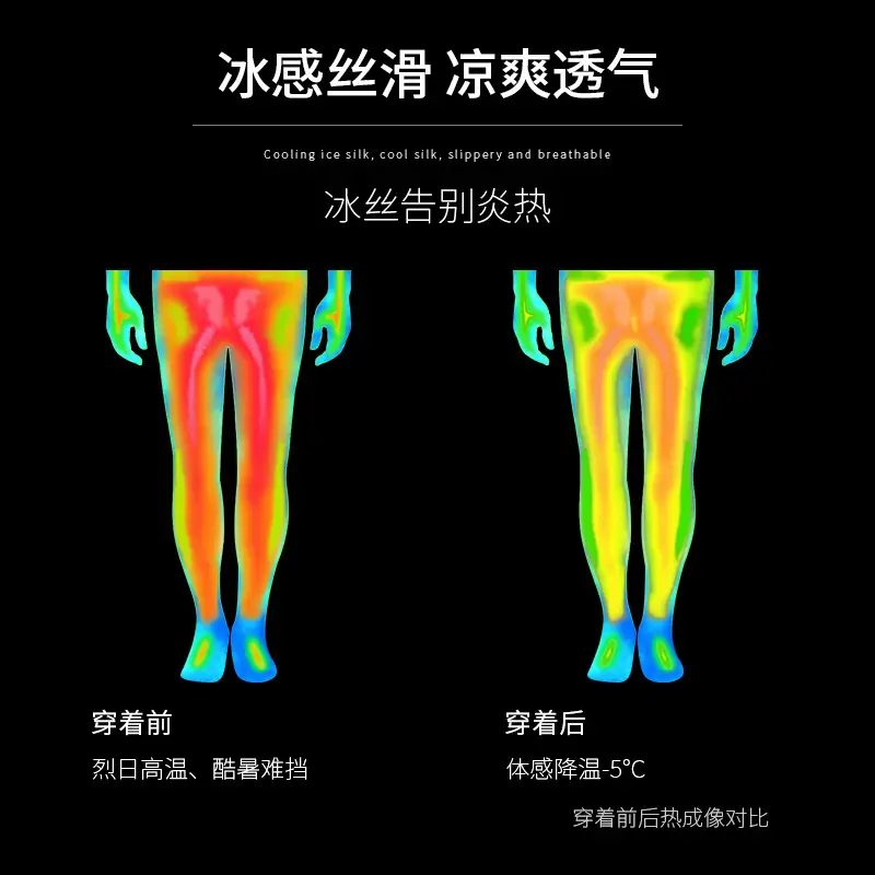 Men's Black Ice Silk Mesh Sports Pants Loose Quick-Drying - Image 5