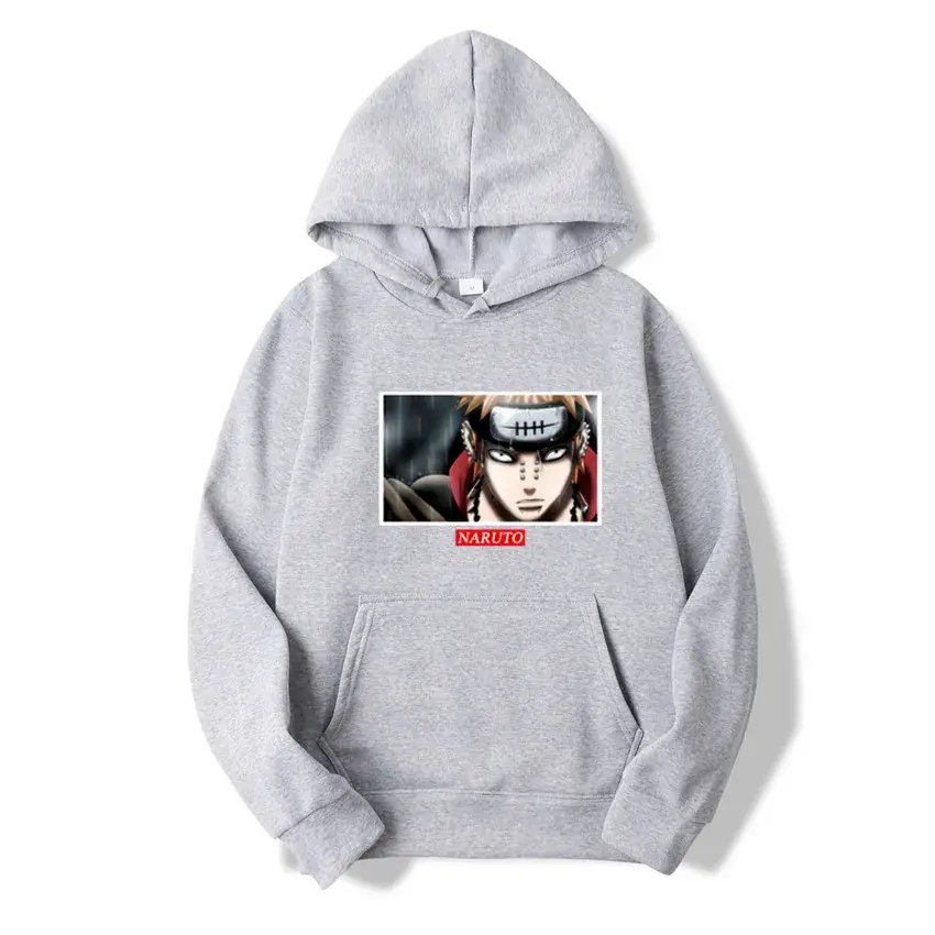 White Naruto Anime Hoodie for Men Women - Image 3