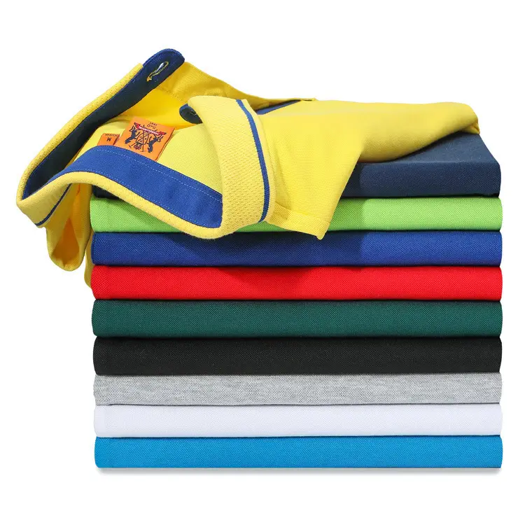 Men Black Polo Shirt with Blue Red Trim - Image 35