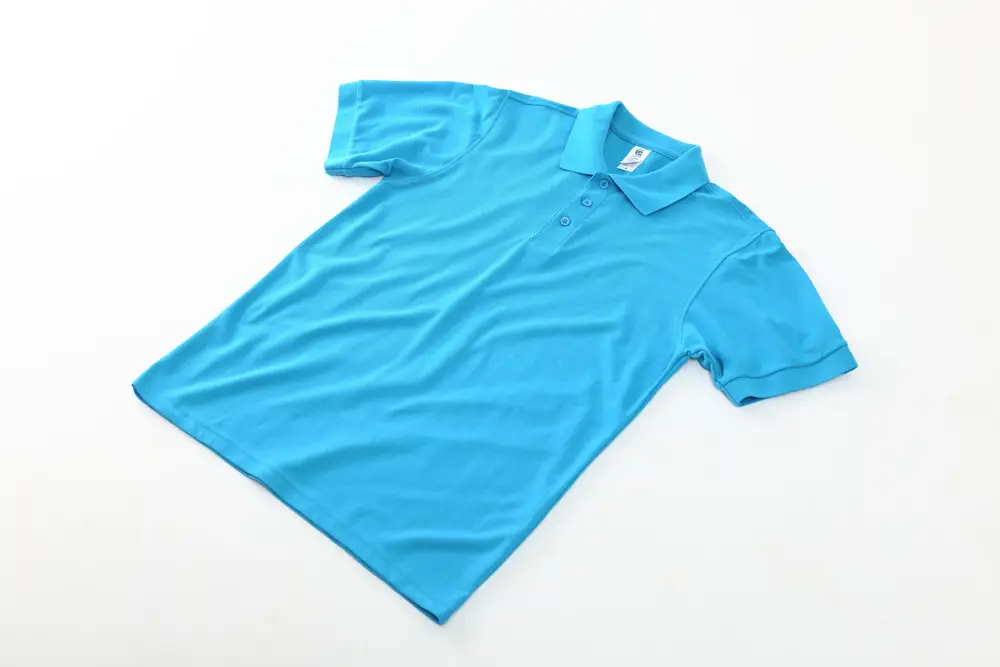 Men Black Polo Shirt with Blue Red Trim - Image 11