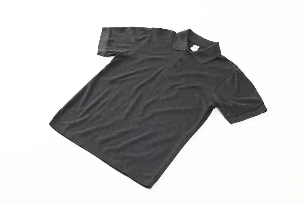 Men Black Polo Shirt with Blue Red Trim - Image 13