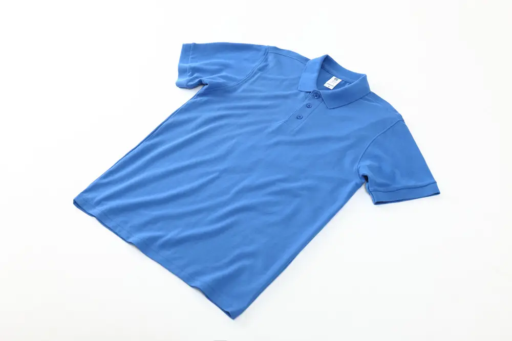 Men Black Polo Shirt with Blue Red Trim - Image 15