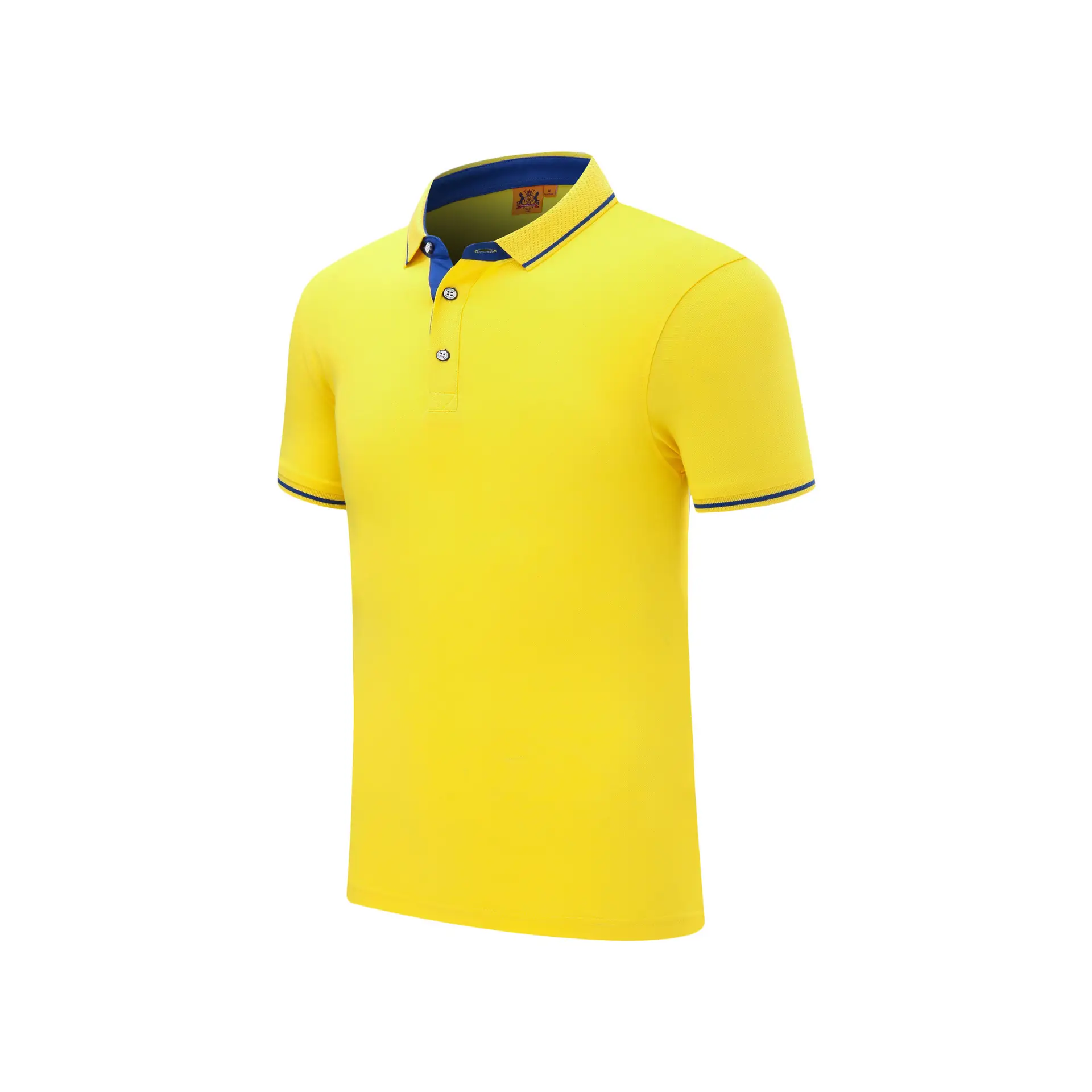 Men Black Polo Shirt with Blue Red Trim - Image 18