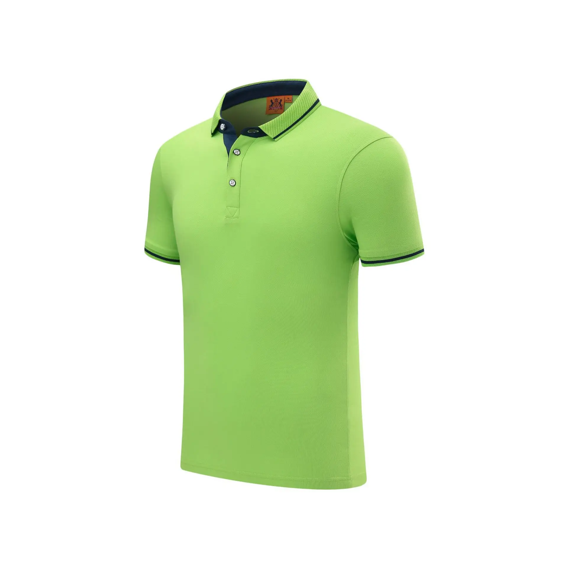 Men Black Polo Shirt with Blue Red Trim - Image 19