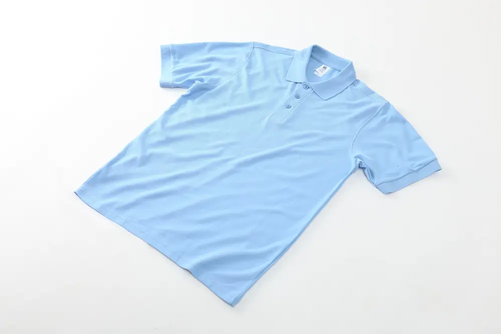 Men Black Polo Shirt with Blue Red Trim - Image 23