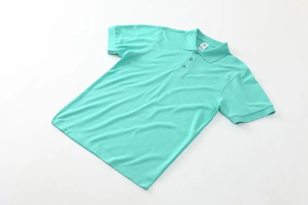 Men Black Polo Shirt with Blue Red Trim - Image 24