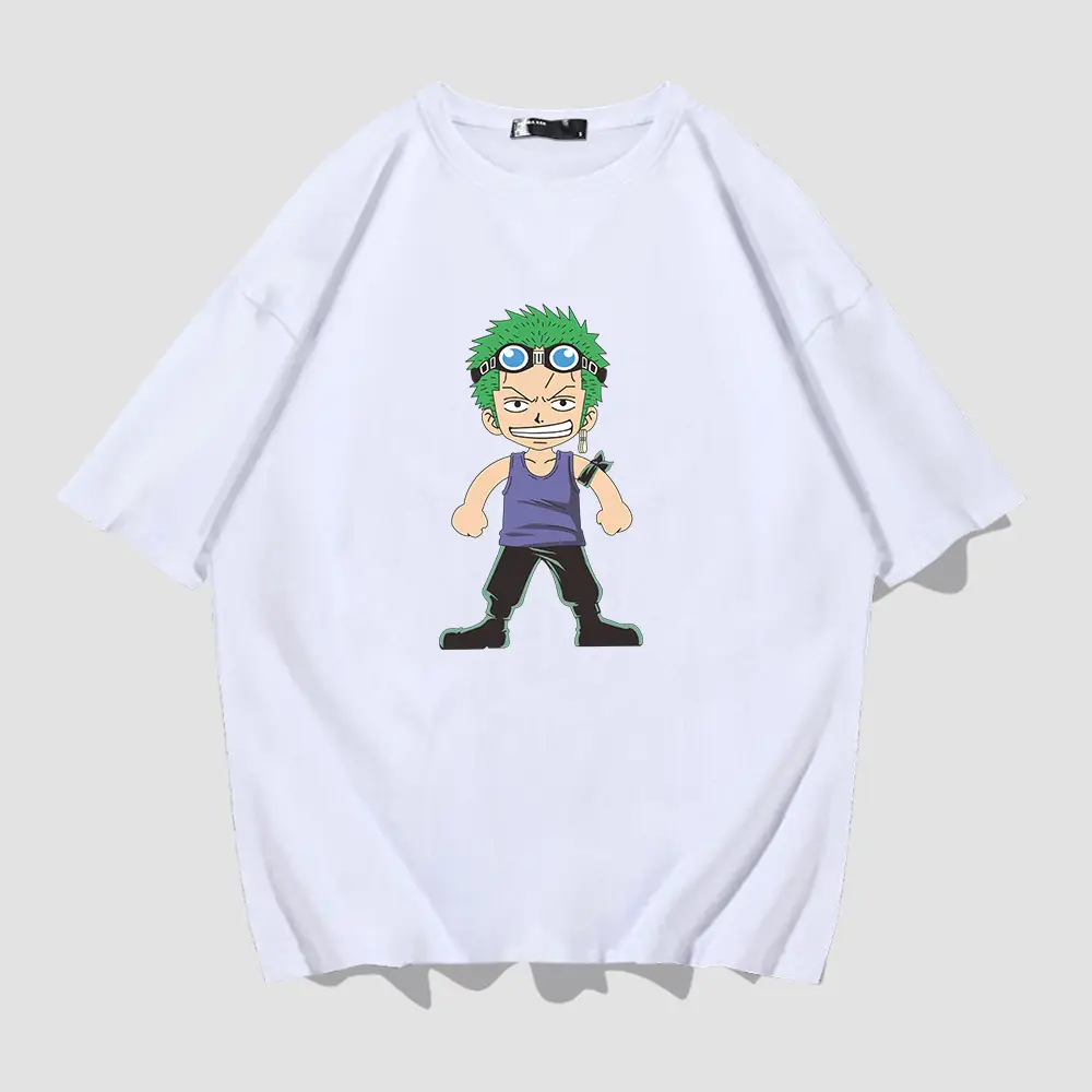 Q Version T-Shirt White Teen Summer Casual - Image 2
