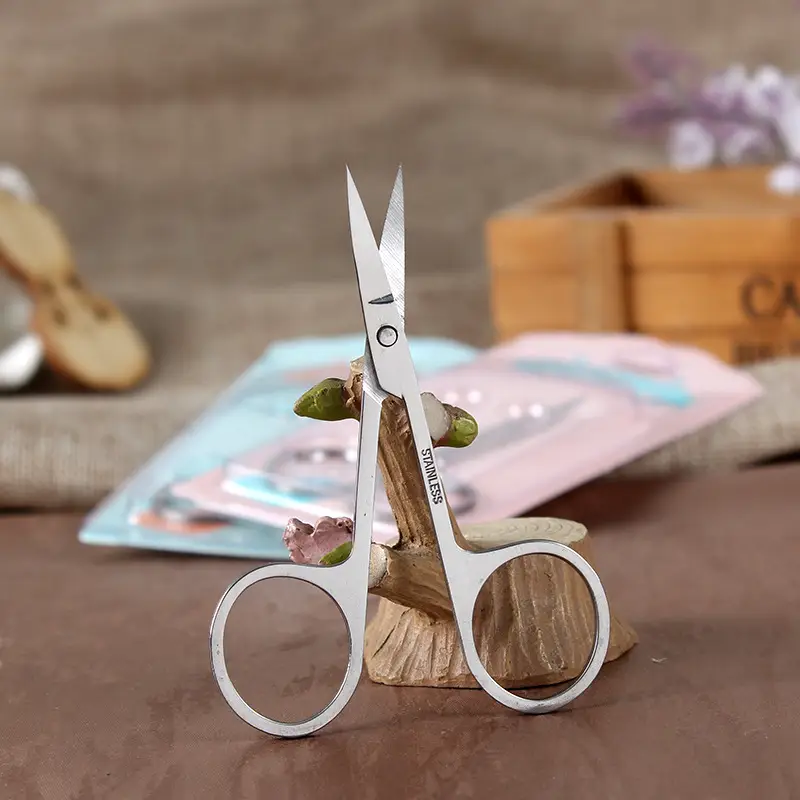 Stainless Steel Eyebrow & Nose Hair Scissors Set - Image 2