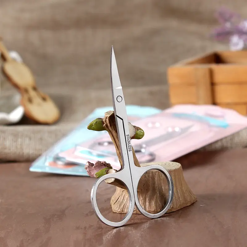 Stainless Steel Eyebrow & Nose Hair Scissors Set - Image 3