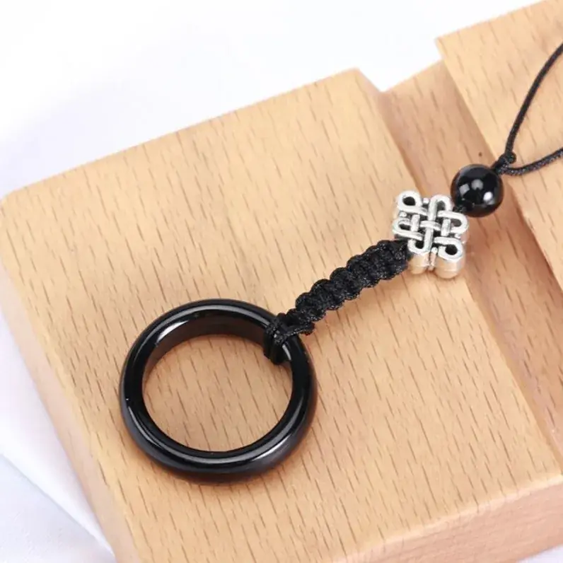 Green Jade Mobile Phone Chain Lanyard Ring - Image 14