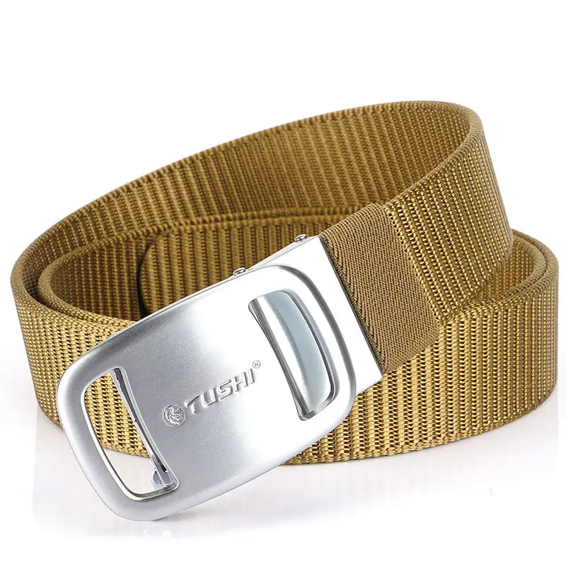 Men's Green Nylon Belt with Silver Buckle - Image 26