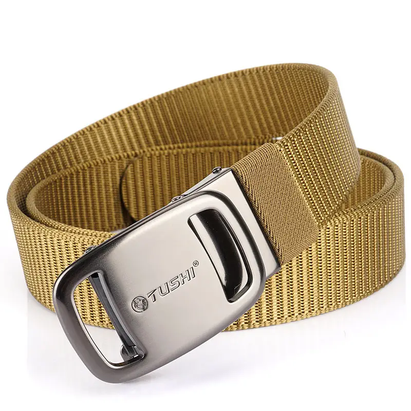 Men's Green Nylon Belt with Silver Buckle - Image 11