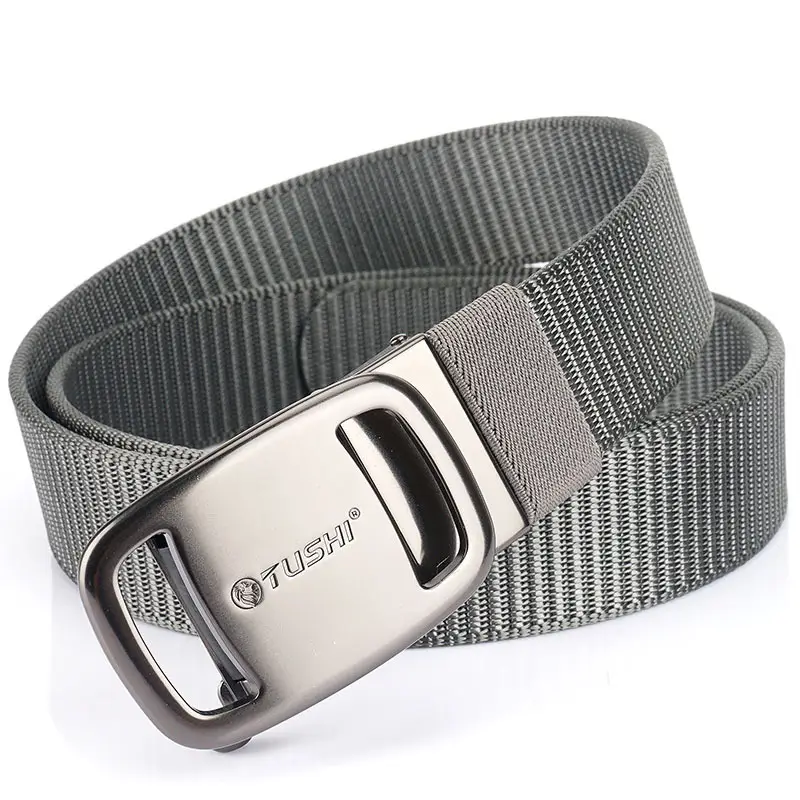 Men's Green Nylon Belt with Silver Buckle - Image 13