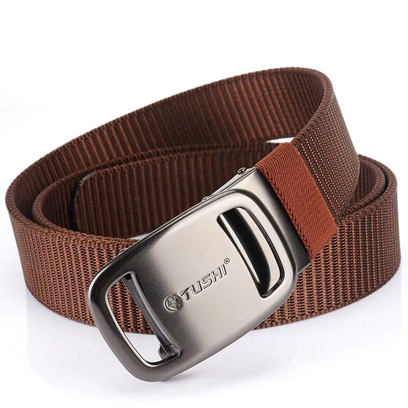 Men's Green Nylon Belt with Silver Buckle - Image 14