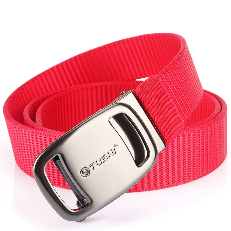 Men's Green Nylon Belt with Silver Buckle - Image 16