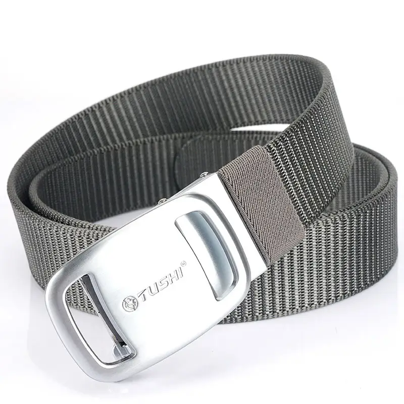 Men's Green Nylon Belt with Silver Buckle - Image 21