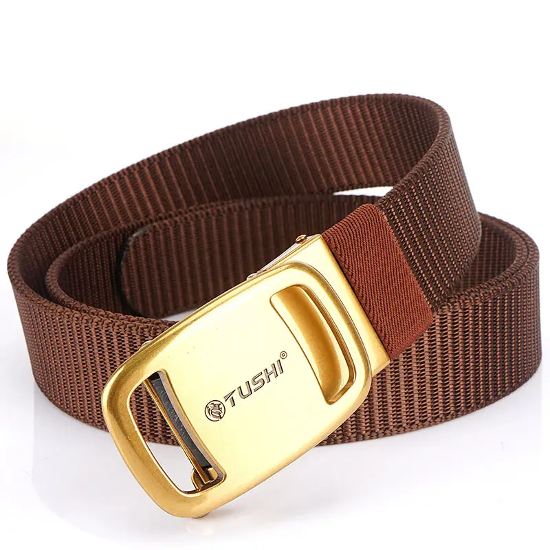 Men's Green Nylon Belt with Silver Buckle - Image 6