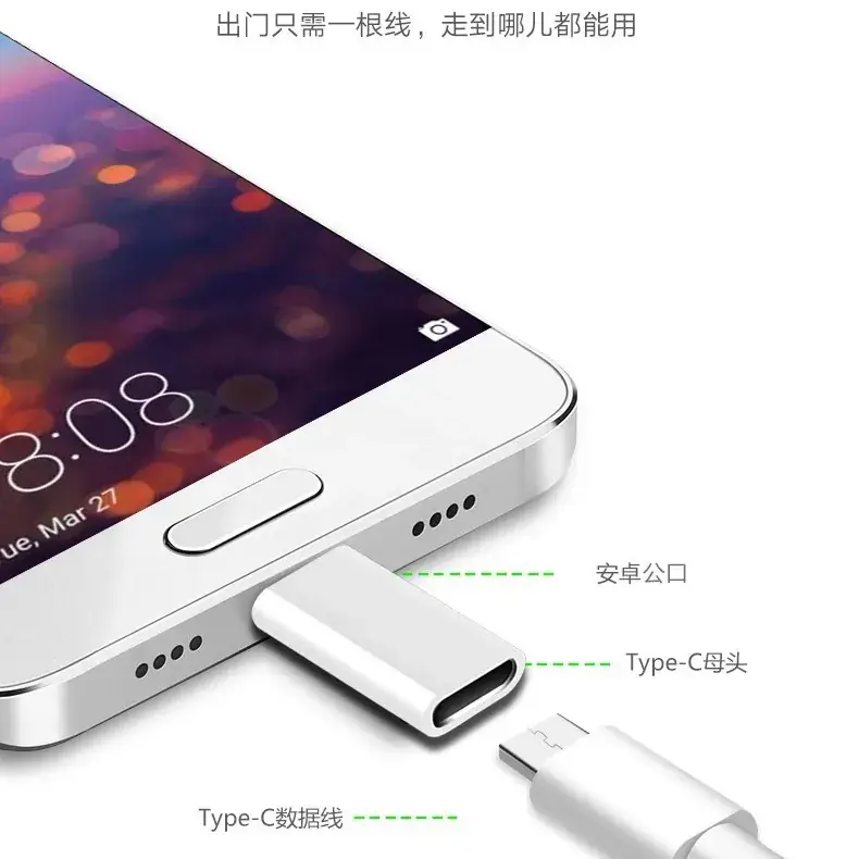 Type-C to Micro Charging Adapter for Apple & Android