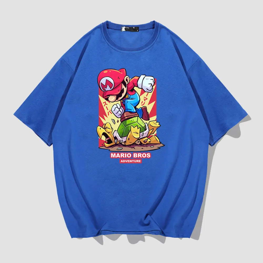Mario Anime T-Shirt Black Short Sleeve Unisex - Image 5